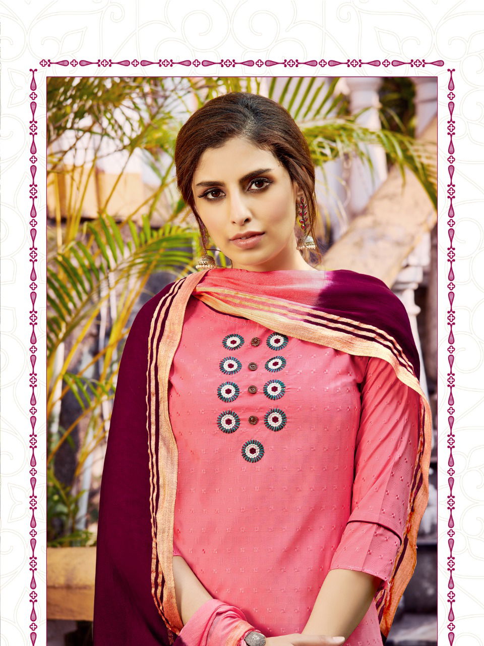 Manas Kaara Latest Casual Wear Rayon Fancy Dolby weaving with Embroidery work Readymade Collection
