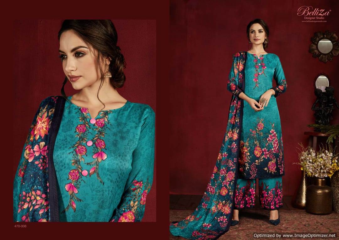 Belliza Nazakat Latest Daily Wear Printed Pure Pashmina Dress Material Collection 