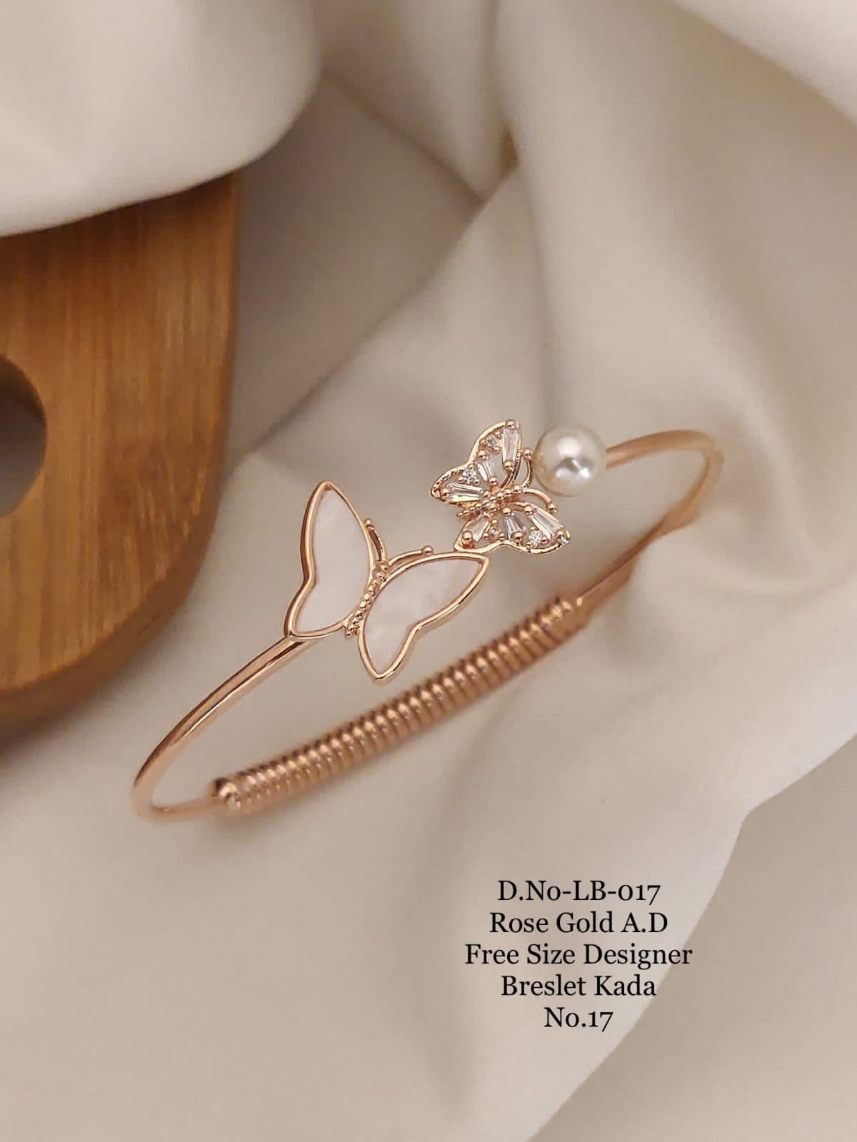 Rose Gold Free Size Designer Breslet Kada Catalog
