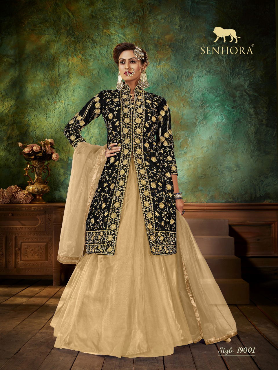 Senhora Zara 19 Colours Wedding Wear Velvet With Embroidery And Stone Work With Net Dupatta And Skirt Salwar Suits Collection
