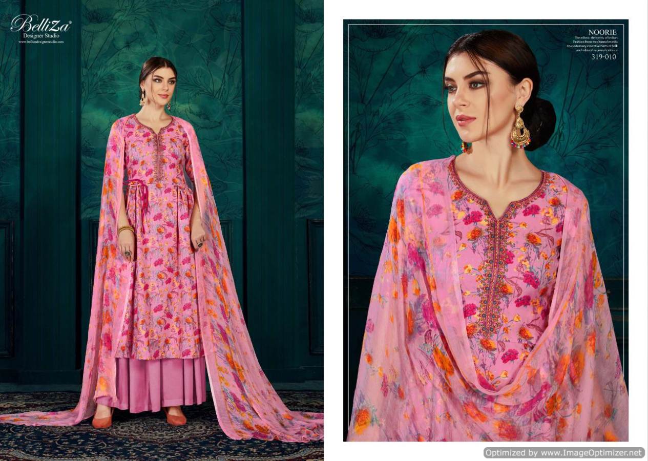 Belliza Noorie Latest Collection Of Full Printed Pure Pashmina Dresss Material Collection 