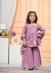 Naisha Kids 02 Rayon Kurta Sharara With Dupatta Wholesale Suppliers In Mumbai