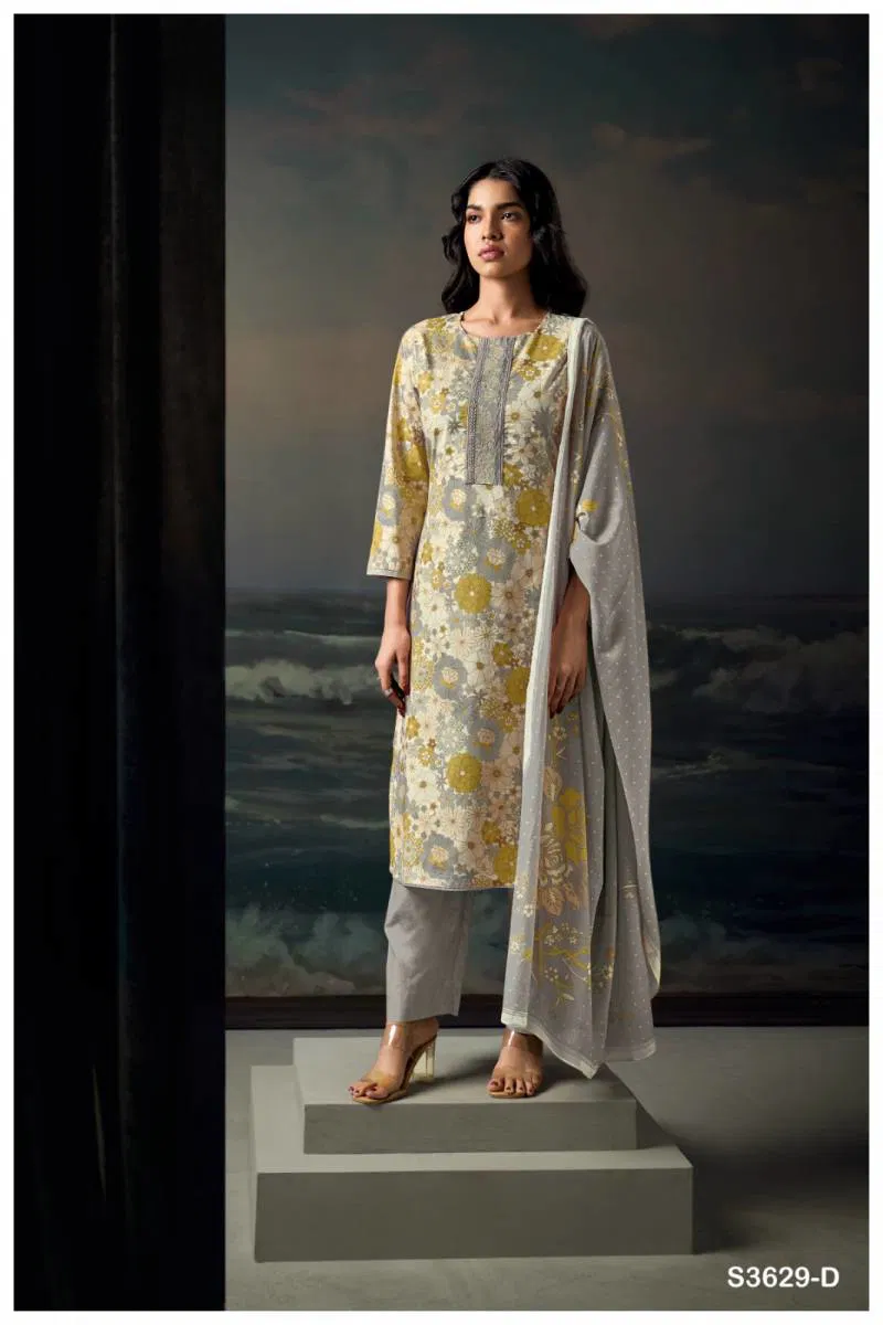 Chahana By Ganga Cotton Printed Embroidered Salwar Kameez Wholesale Clothing Suppliers In Mumbai
