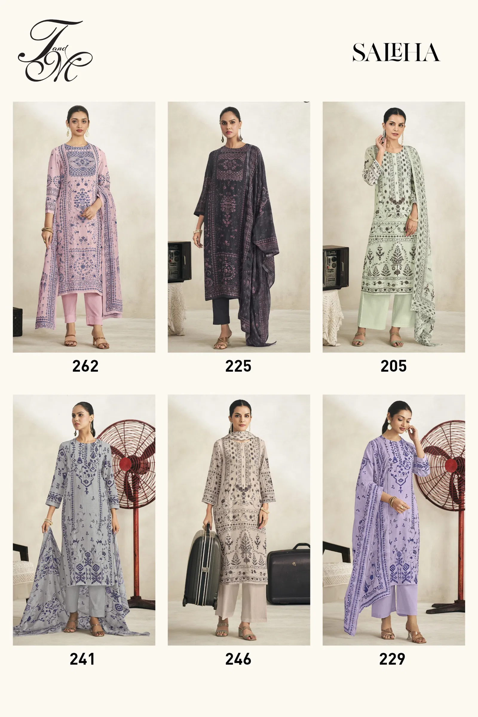 Saleha By T&M Linen Digital Printed Dress Material Suppliers In India