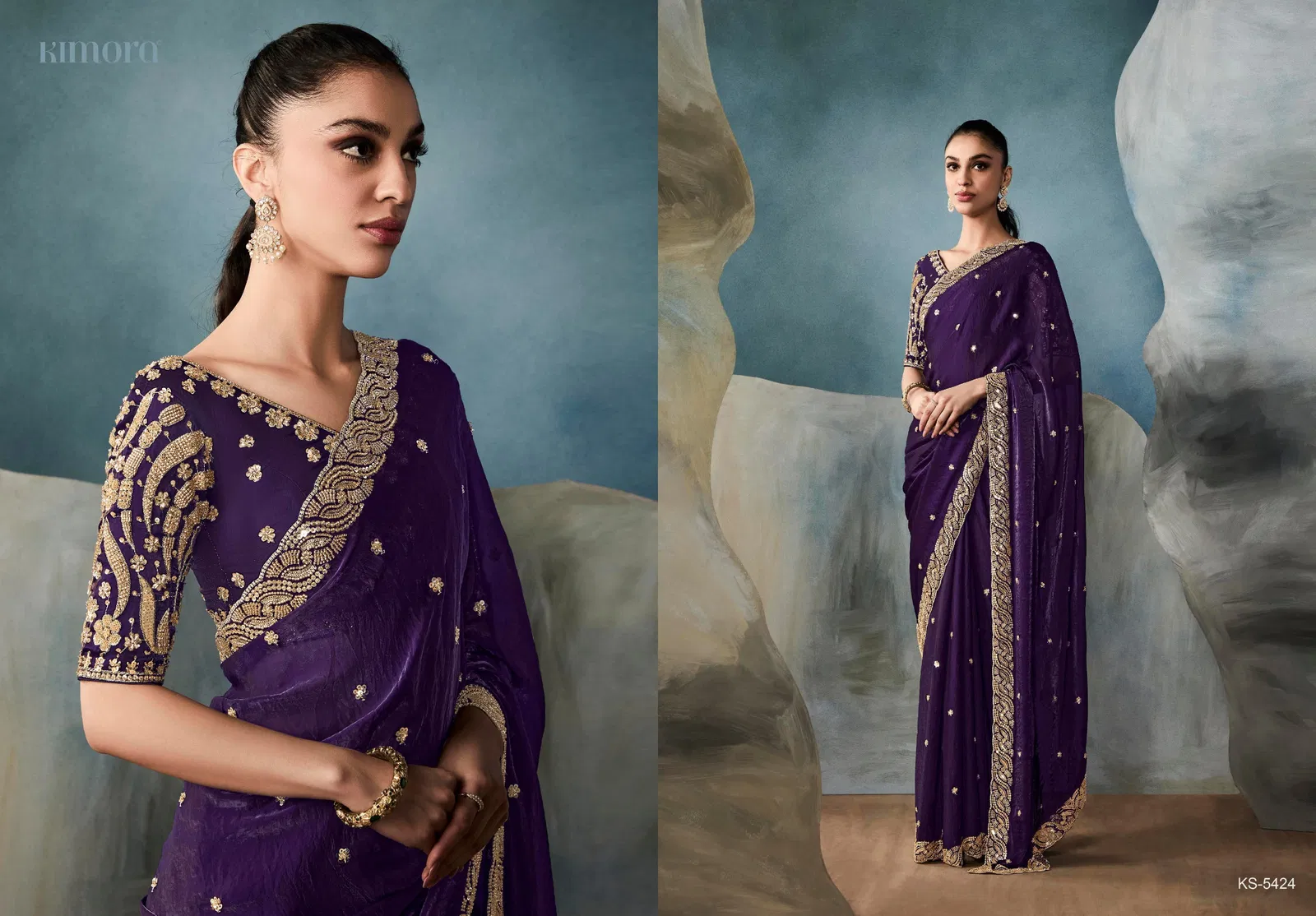 Iconic By Kimora Fancy Tissue Designer Saree Suppliers In India
