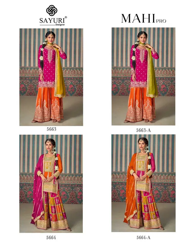 Mahi Pro By Sayuri Chinon Silk Readymade Suits Wholesale Shop In Surat