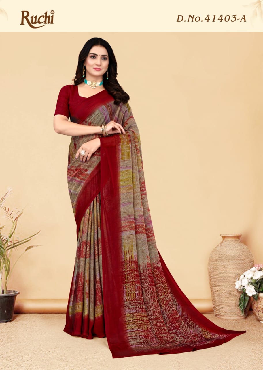 Kajal Chiffon Vol 2 By Ruchi Daily Wear Wholesale Saree Suppliers In Mumbai
