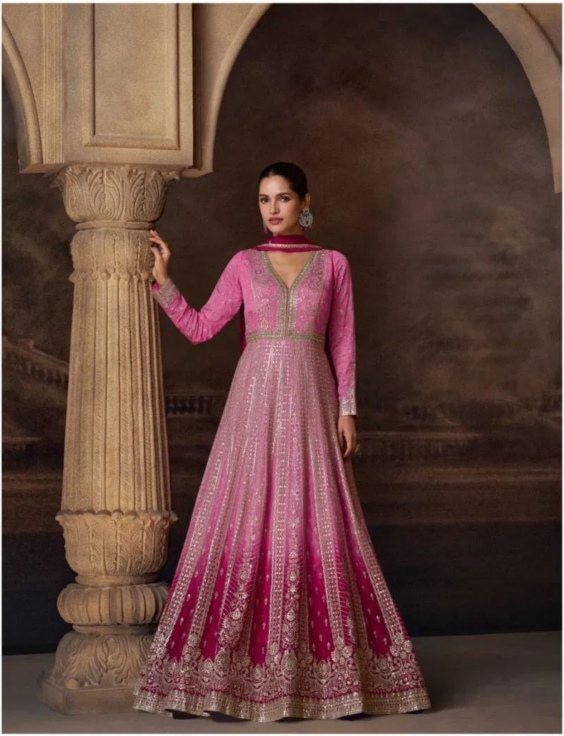 Avni Super Hit 5784 To 5786 Designer Chinon Gown With Dupatta Wholesale Clothing Distributors In India  