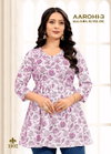 Aarohi Vol 3 By Sangeet Rayon Printed Short Ladies Top Wholesale Market In Surat
