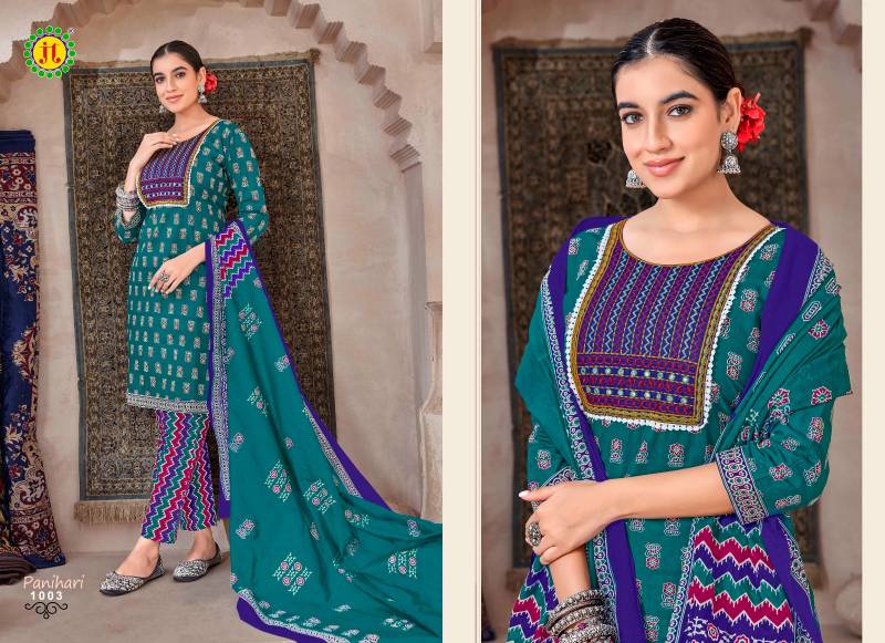 Panihari Vol 1 By Jt Cotton With Mirror Work Dress Material Suppliers In India
