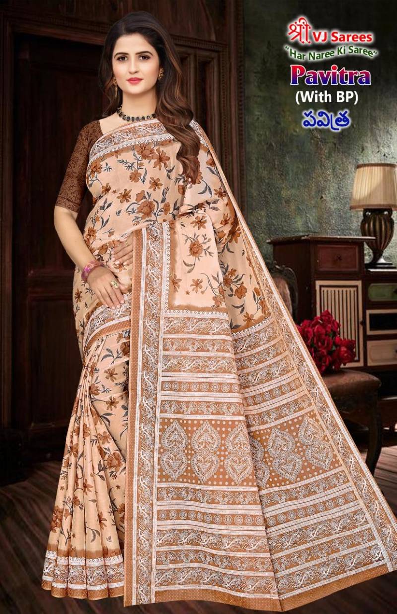 Pavitra Vol 02 By Vj Cotton Printed Casual Wear Saree Wholesalers In India