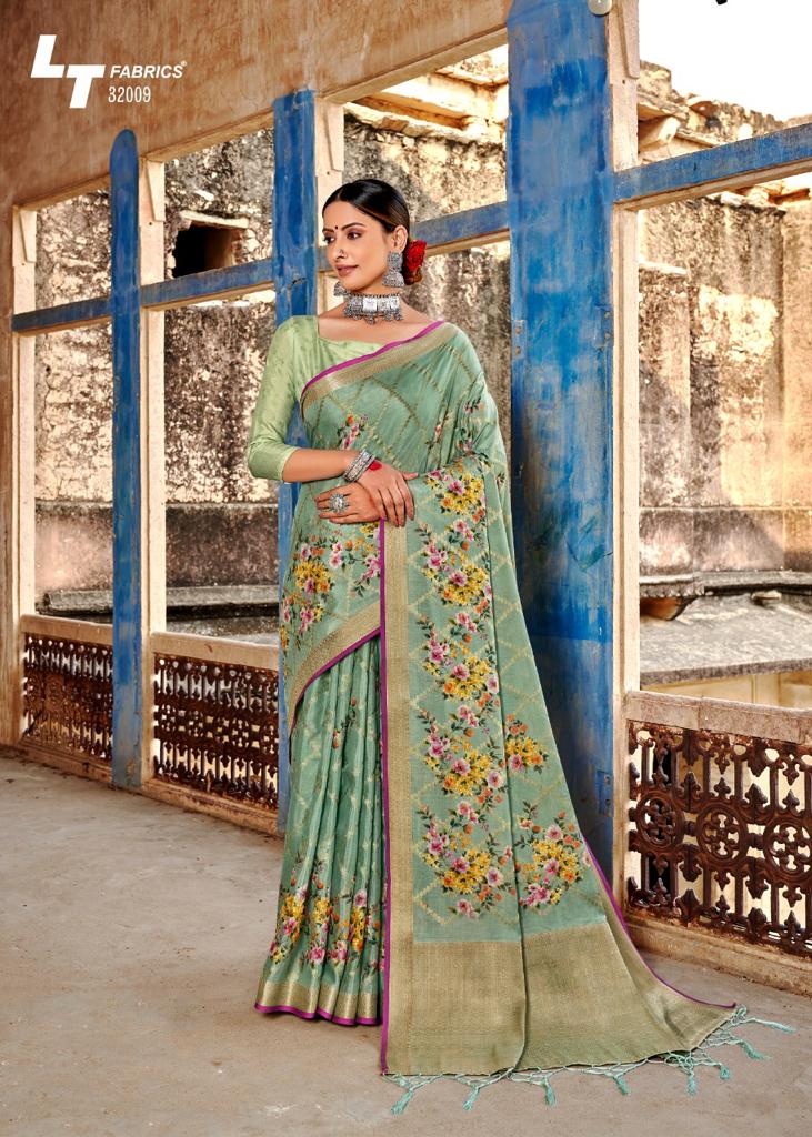 Lt Musleen Latest Casual Wear Designer Fancy Digital Printed Silk Saree Collection 