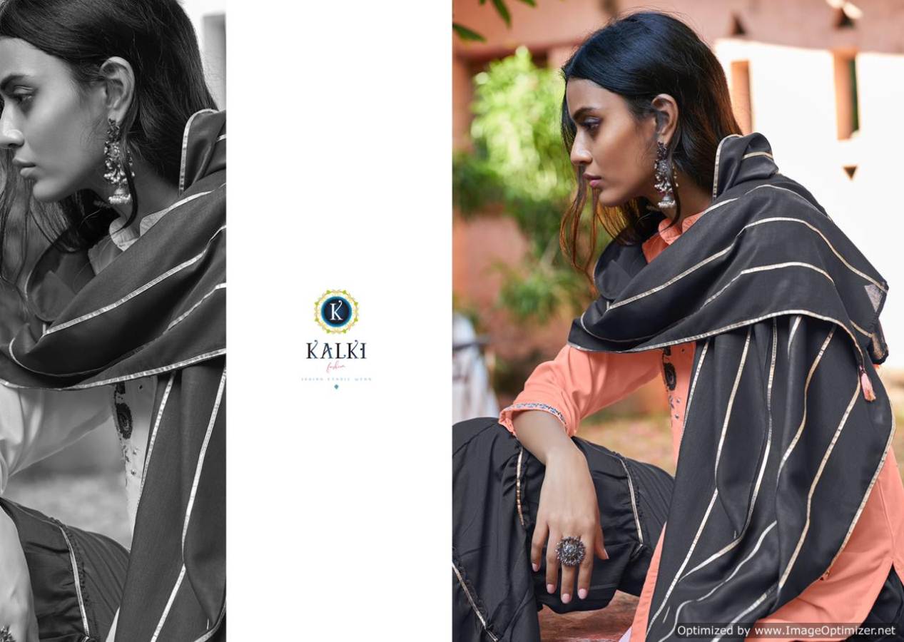 Kalki Mirrow Plus Latest Designer Festive Wear Pure Muslin Fancy Look Readymade Suit Collection With Gotapatti Work 