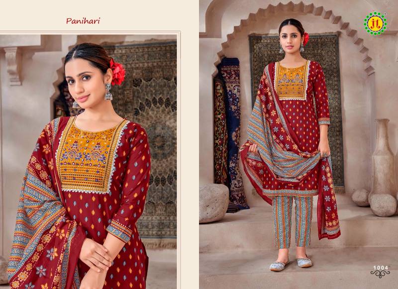Panihari Vol 1 By Jt Cotton With Mirror Work Dress Material Suppliers In India