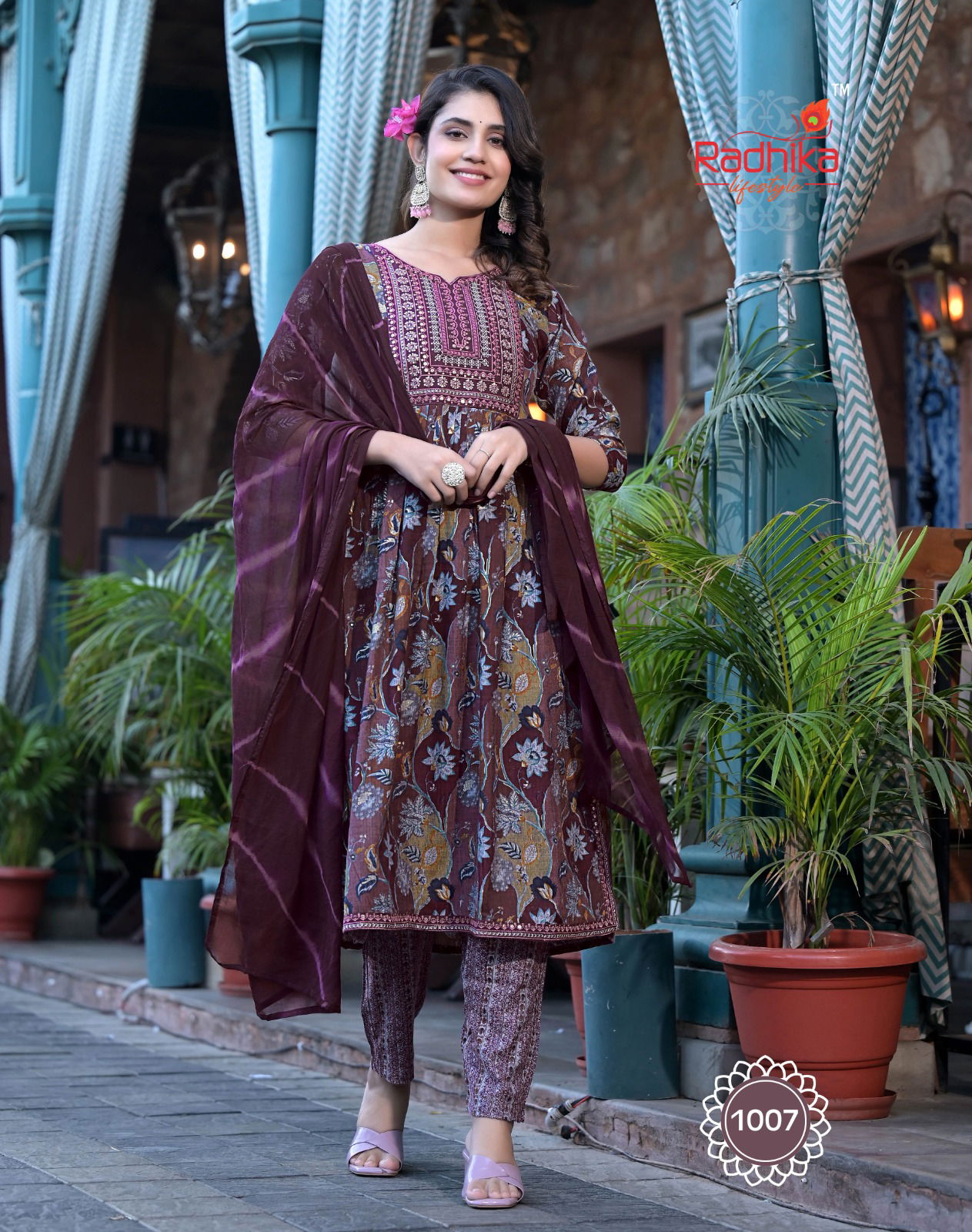 Resham Vol 1 By Radhika Foil Printed Kurti Bottom With Dupatta Catalog
