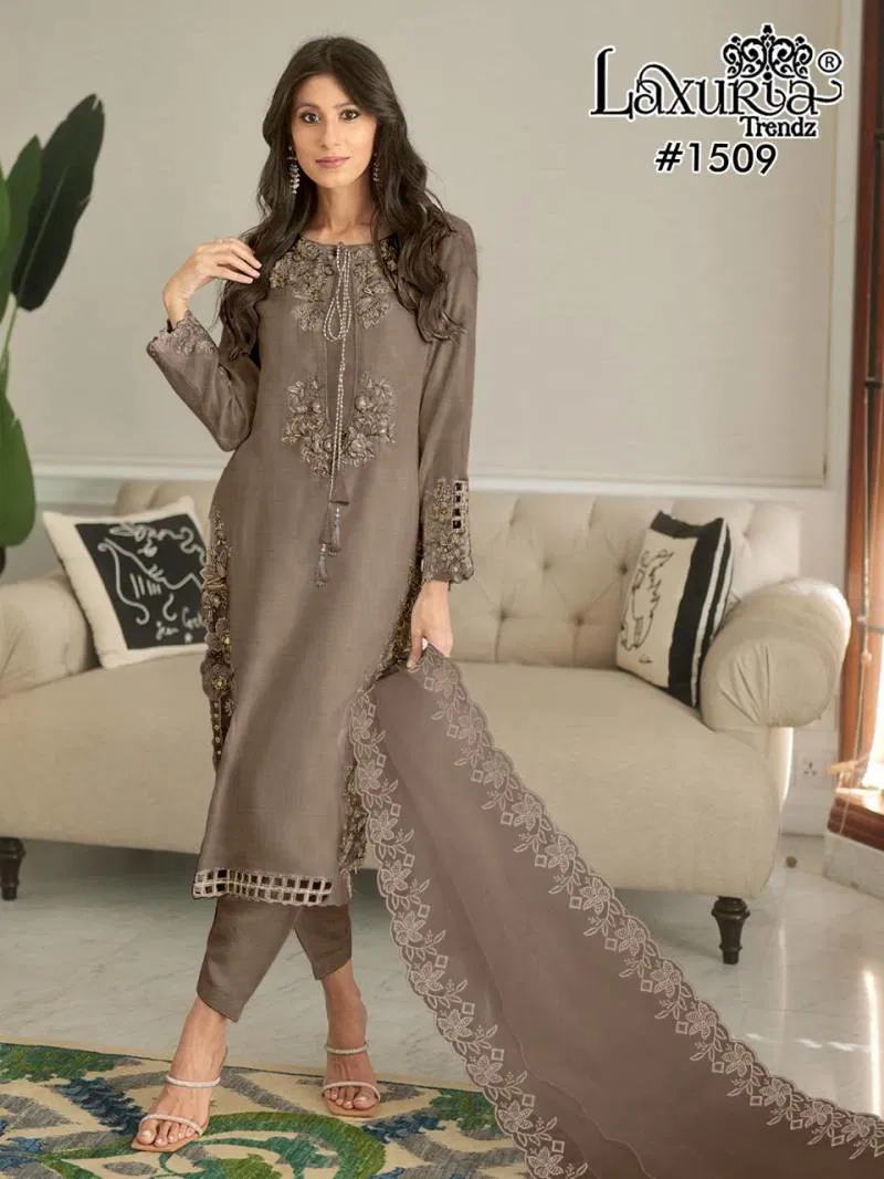 Laxuria Trendz 1509 Fancy Slub Tunic Ready Made Suit Wholesalers In Delhi