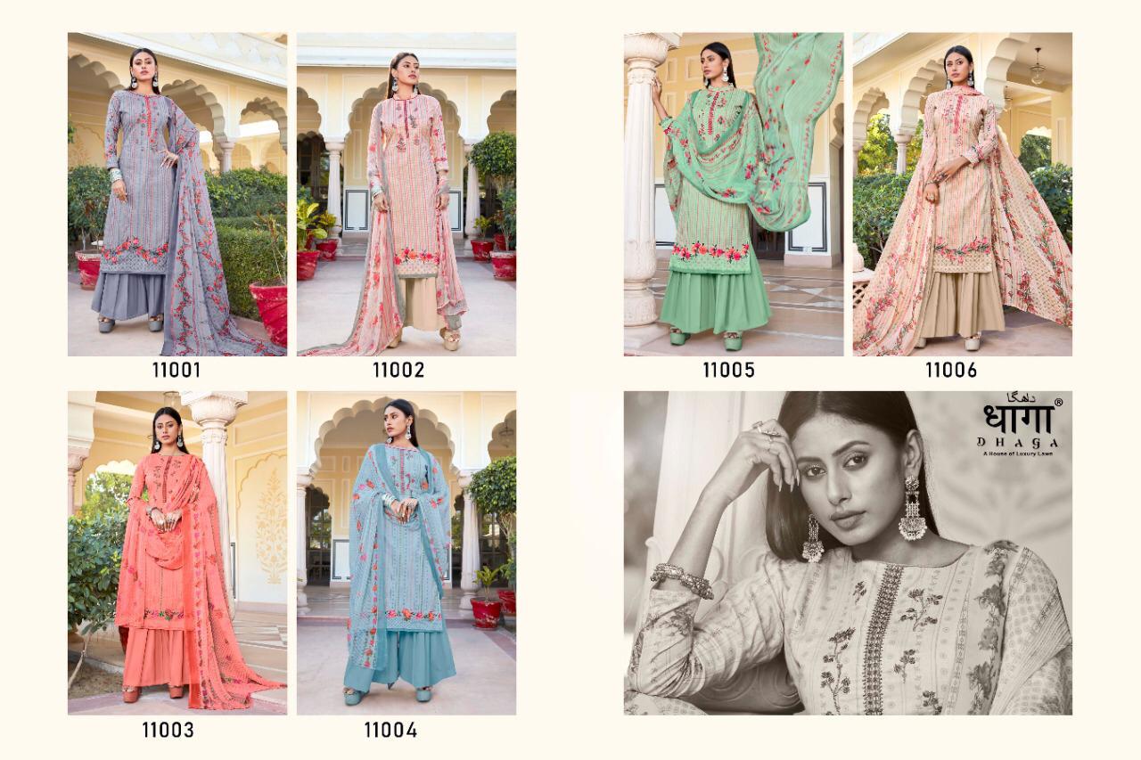 AADESH JAMDANI Latest Designer Fancy Festive Wear Heavy Pure Cambric Cotton Digital Print With Embroidery Work Dress Material Collection