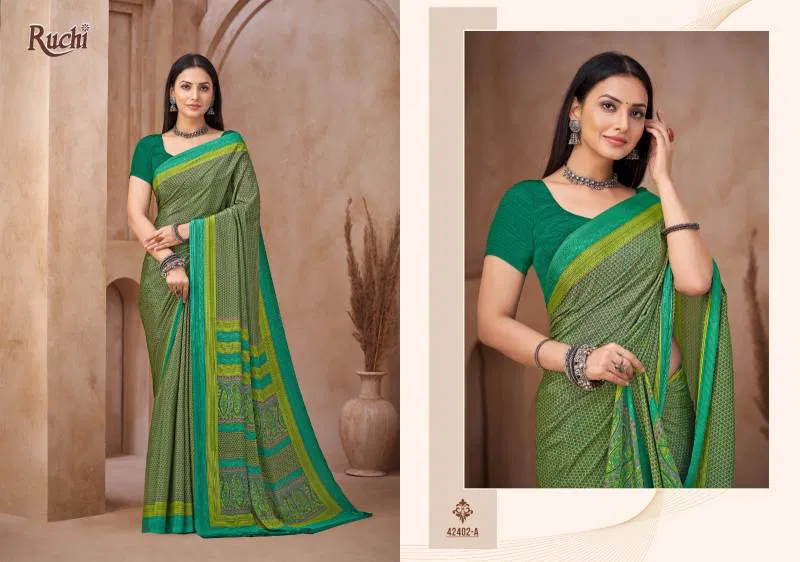 Vivanta Silk 44 By Ruchi Crepe Silk Saree Wholesale Price In Surat