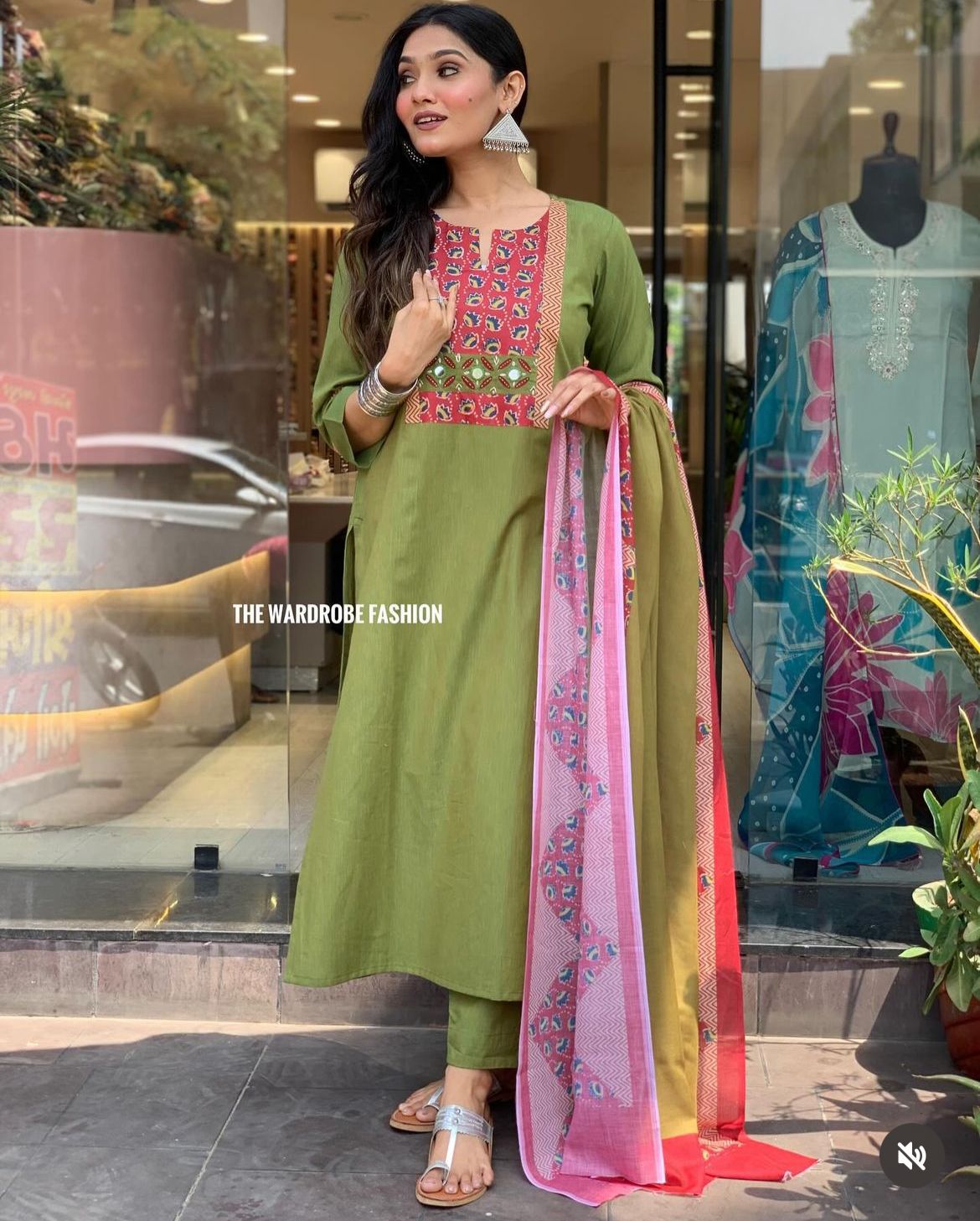 Fvd Pista Green Rayon Printed Kurti With Bottom Dupatta Wholesalers In Delhi