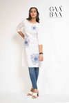 Gaabaa 2205 Slub Rayon Pearl Rubber Printed Kurtis Exporters In India