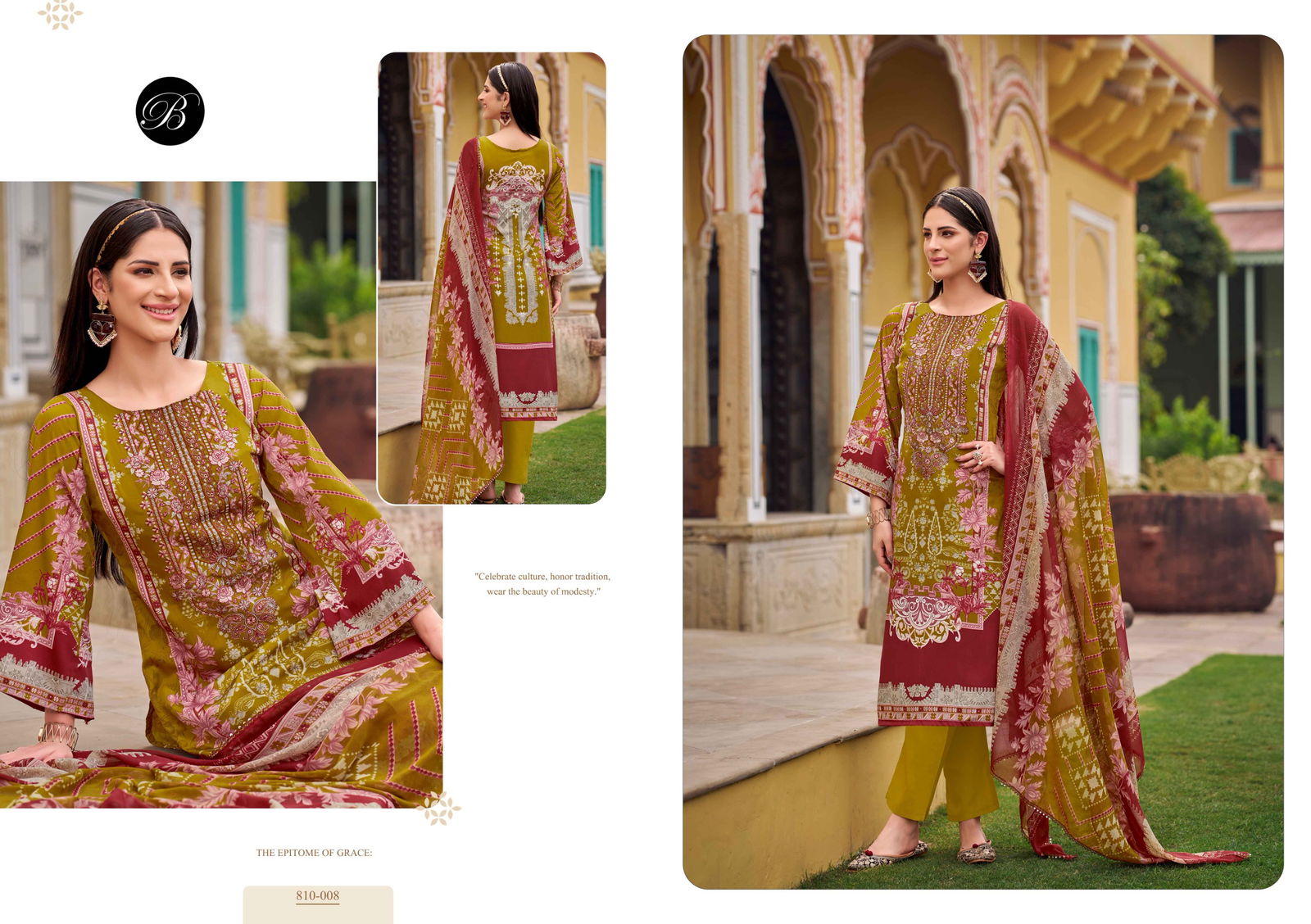 Gazal Vol 2 By Belliza Crepe Embroidered Dress Material Exporters In India