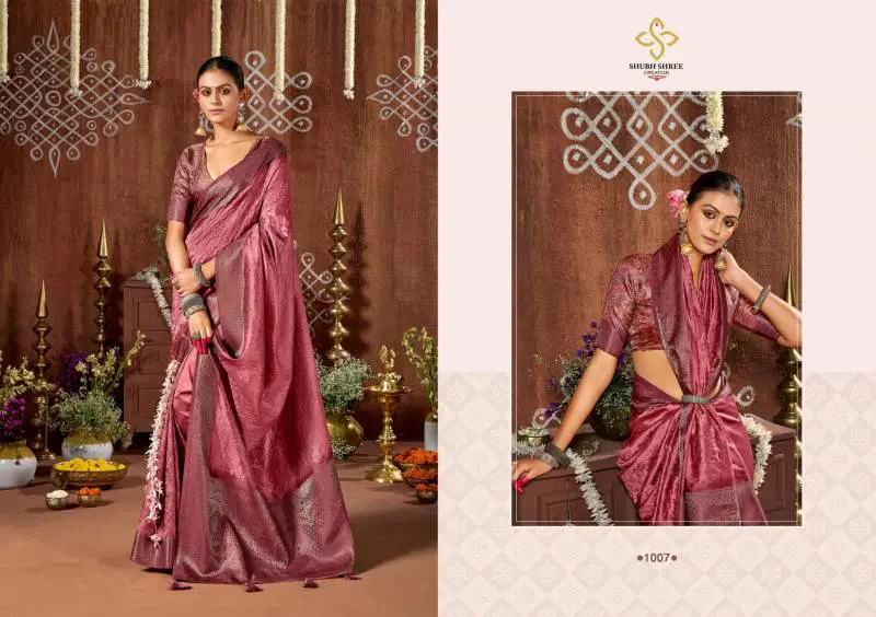 Saarika By Shubh Shree Tusser Silk With Weaving Saree Exporters In India
