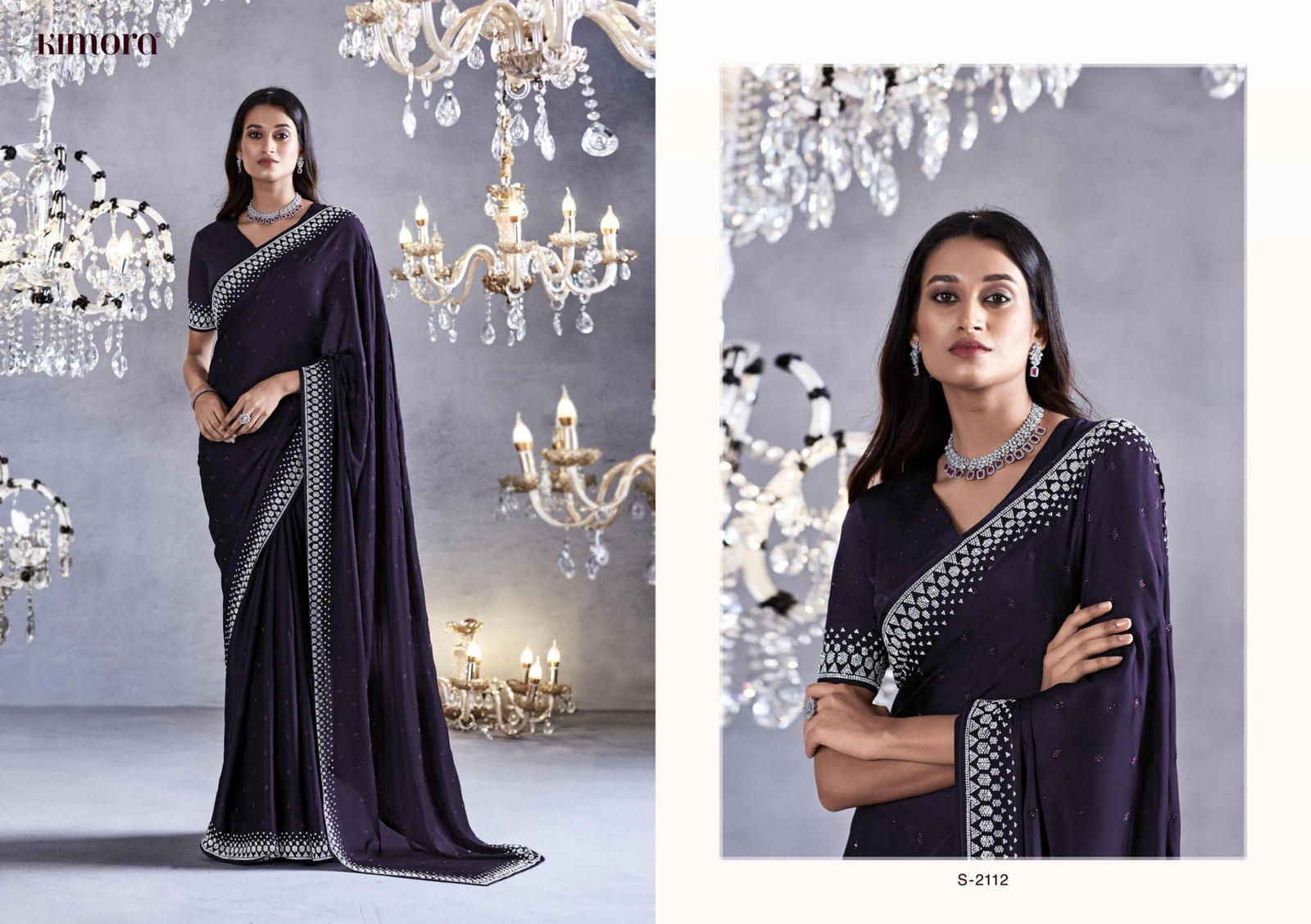 Zarkan By Kimora Viscose Party Wear Sarees Catalog