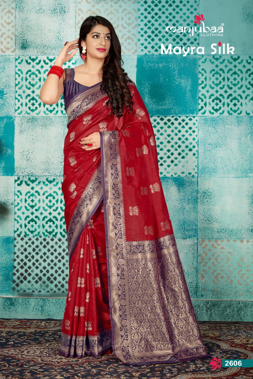 Manjuba Mayra Silk Latest Designer Printed Soft Silk Festive Wear Saree Collection 