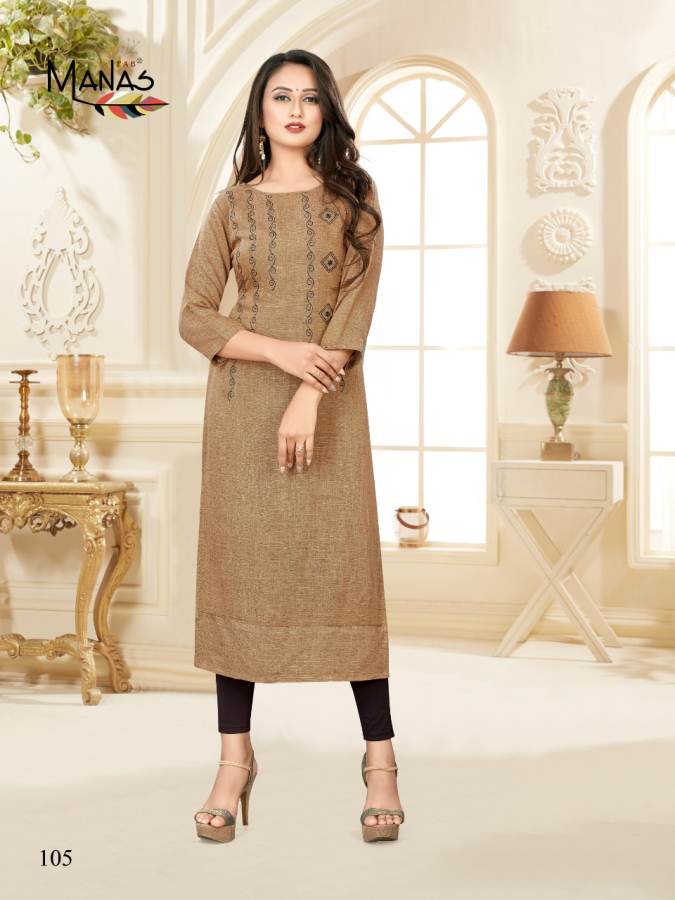 Manas Priyal Vol 7 Latest Designer Casual Wear Kurtis Collection With Embroidery Work 