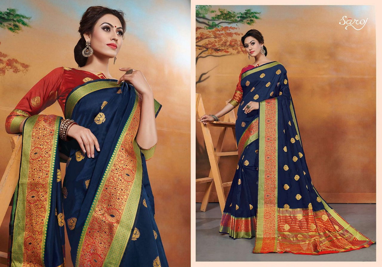 Saroj Tanishka Latest Designer Wedding Wear Silk Saree Collection
