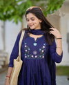 Dhruvi 357 Viscose Occasion Wear Kurti With Pant Dupatta Online Wholesale