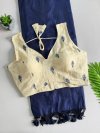 Khadi Hk 42 Vol 2 Khadi Cotton Saree With Cotton Blouse