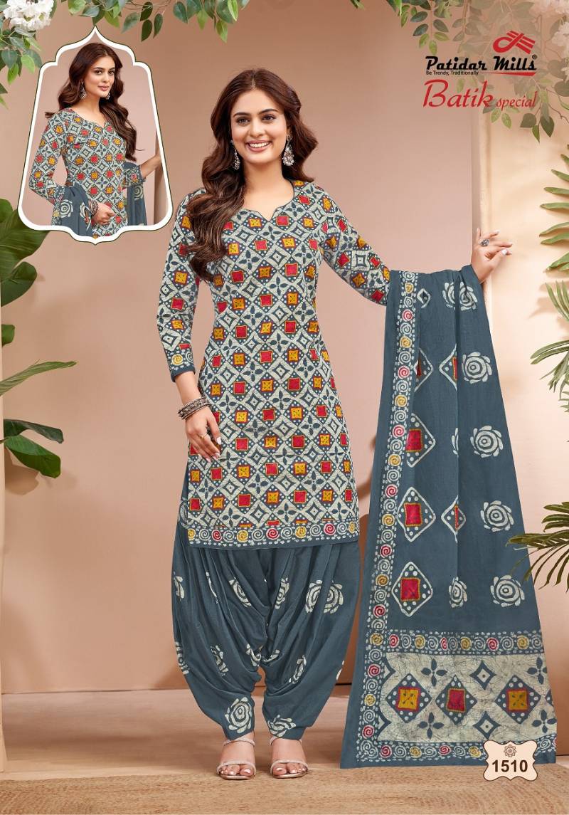 Batik Special Vol 15 By Patidar Cotton Dress Material Wholesale Price In Surat