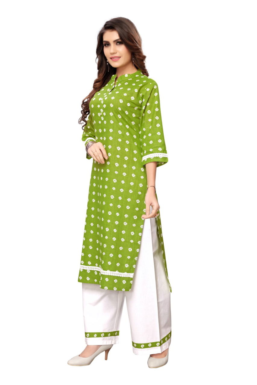 Ab Kurti Plazo 1 Casual Wear Designer Printed Traditional Festival Wear Cotton Kurti With Flex Bottom Collection