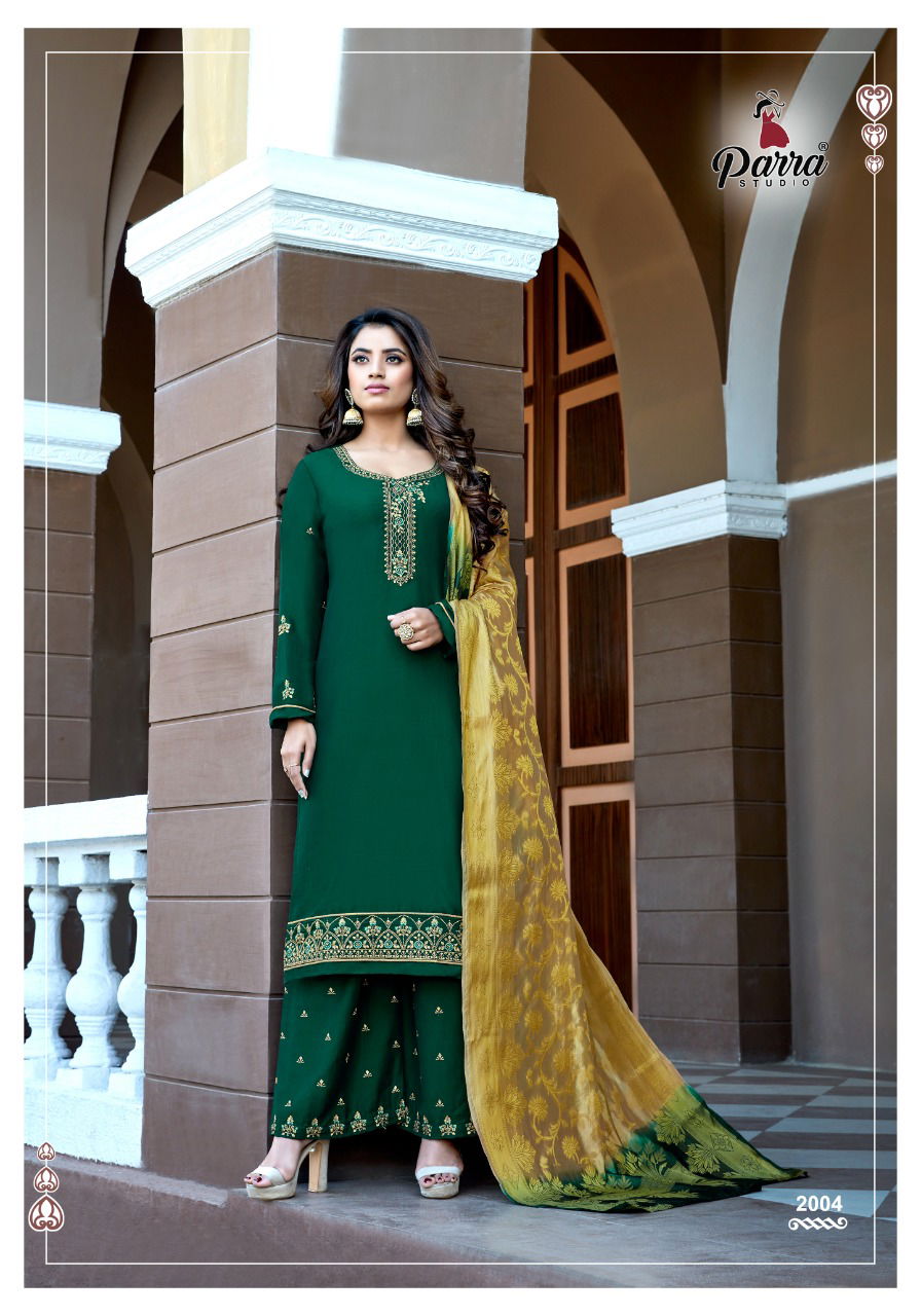 PARRA LIHAAZ Latest Heaavy Festive wear Fancy Designer Cinon With Embroidery Work And Hand Diamond Readymade Salwar Suit Collection