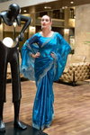 Meera 302 Embroidery Worked Fancy Shimmer Chiffon Saree Orders In India
