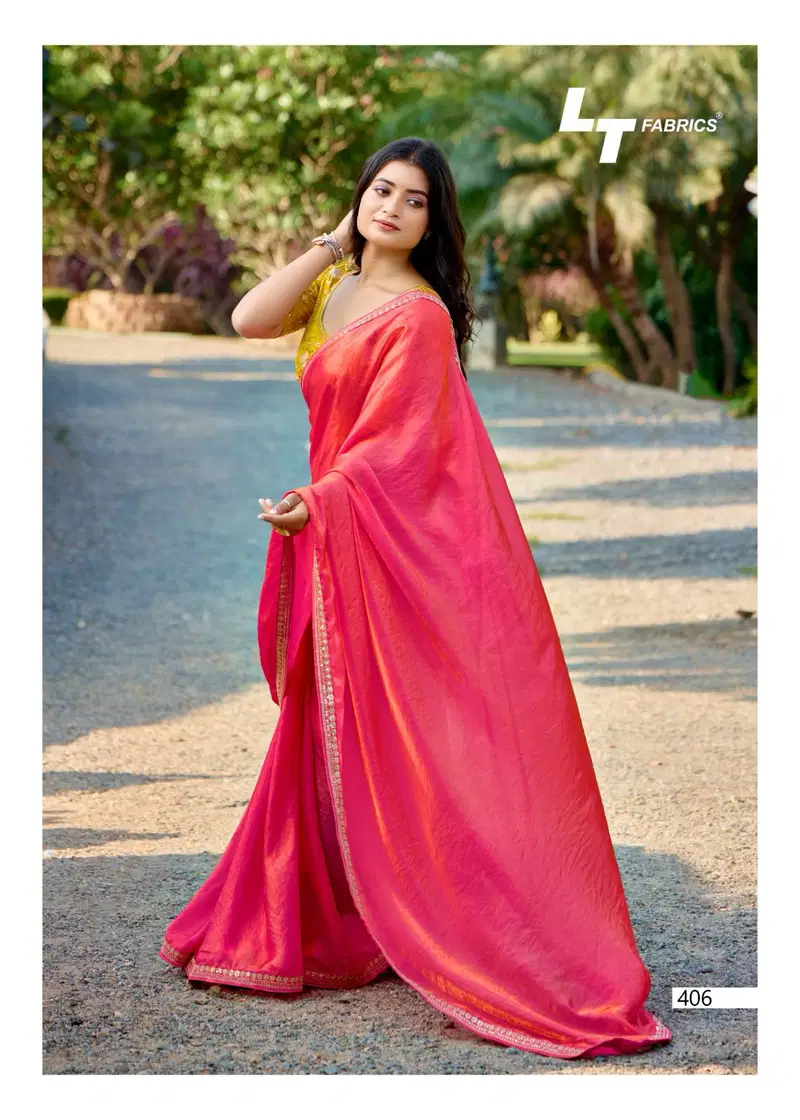 Magnolia Vol 4 By Kashvi Malai Silk Embroidered Saree Wholesale In India