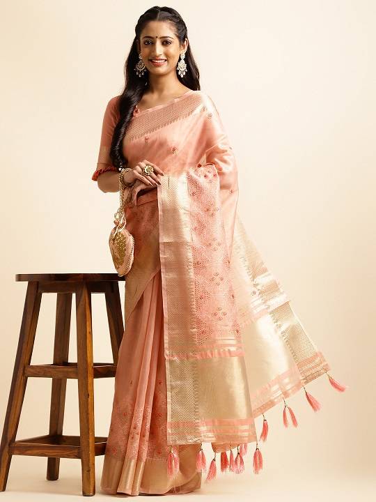 Savi 1 Embroidered Cotton Khadi Silk Saree Suppliers In India