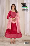 Senorita Reprise By Blue Hills Rayon Gown With Dupatta Wholesale Shop In Surat