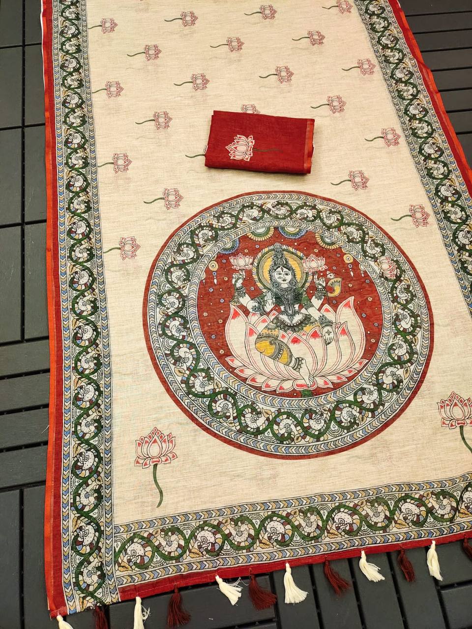 Mg 317 Special For Deepavali Linen Designer Saree Catalog