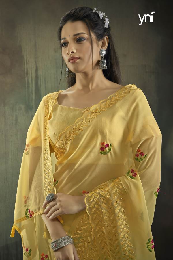 Ynf Nation New Designer Festive Wear Heavy Georgette Latest Saree Collection