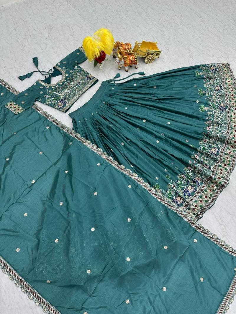 Sn 2332 Designer Chinon Lehenga Choli Bulk Orders In India
