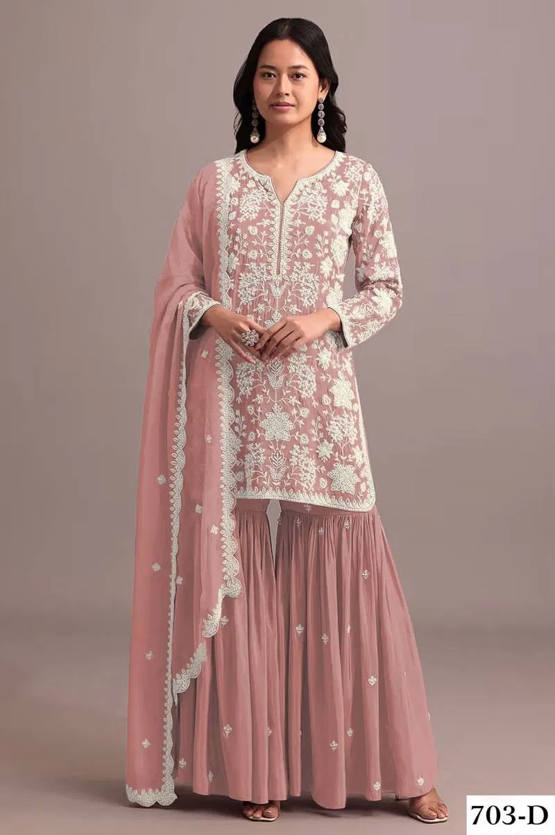 Hit Renuka 703 D To F Designer Georgette Salwar Suits Wholesale Market In Surat