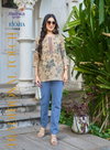 Evara Vol 1 By Radhika Rayon Foil Printed Ladies Short Top Suppliers In India
