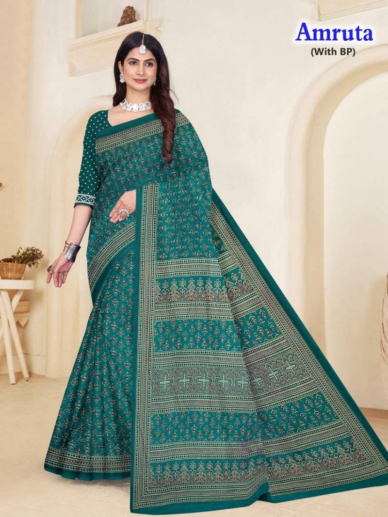 Amruta 1 Beautiful Cotton Printed Saree Wholesale Online