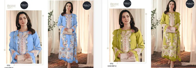 Mehboob Tex 1587 E And F Cotton Dupatta Pakistani Salwar Suits Wholesale Market In Surat With Price