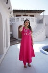 Naisha K 714 Vertican Manual Work A Line Online Kurti With Bottom Wholesale
