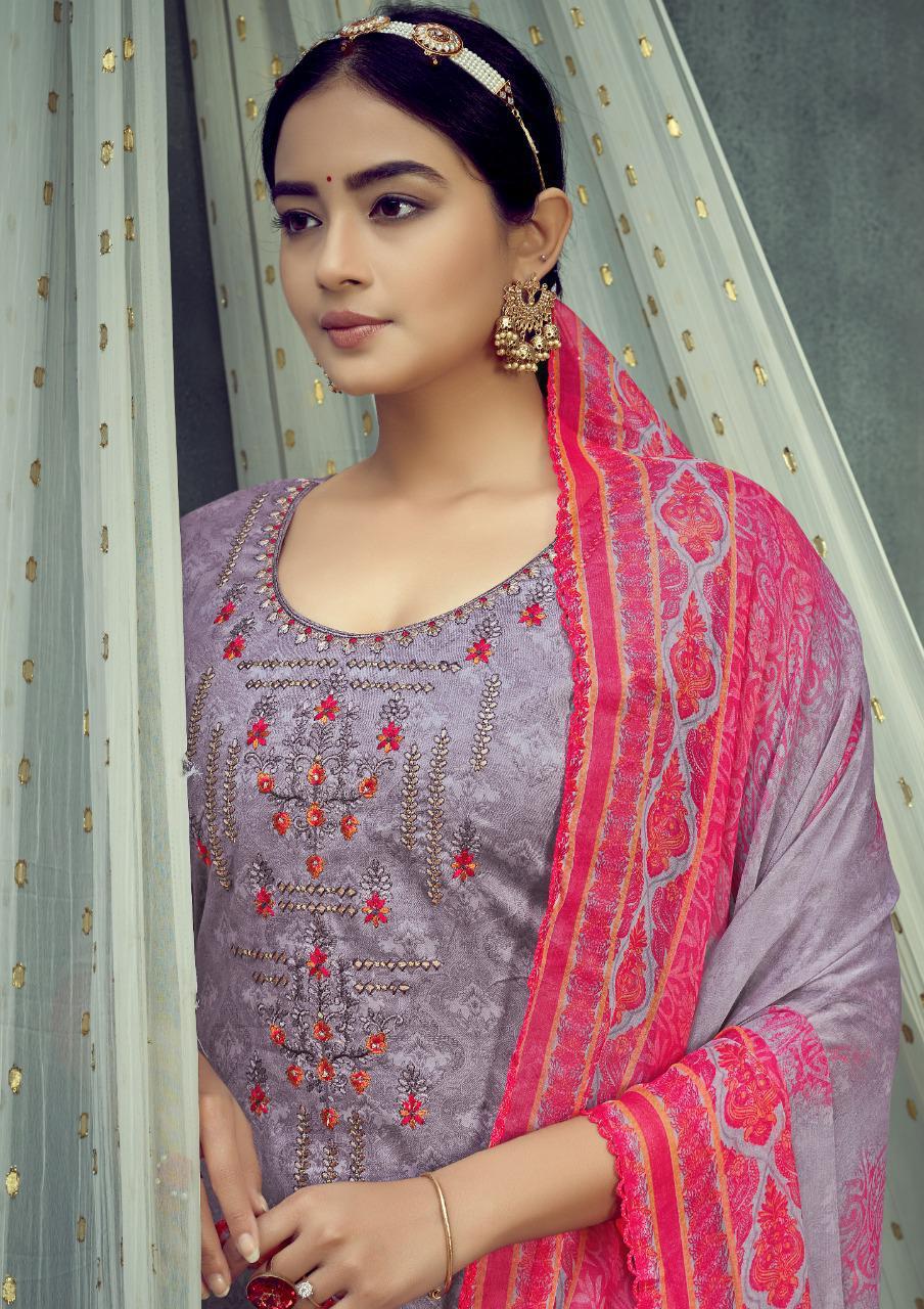 ROLI MOLI SARINA Latest fancy festive Wear Pure Glace cotton Designers Embroidery Readymade Salwar suit collection