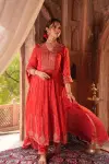 Tanyaa P 416 Chinon Kurti With Bottom Dupatta Wholesale Online