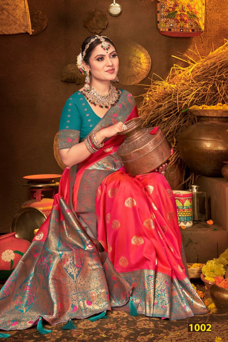 Rang Kesari Silk Vol 1 By Saroj Traditional Wear Silk Saree Wholesale In India